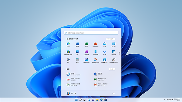 最新 OS、Windows 11 をプリインストール 