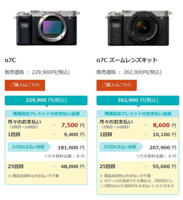 デジタル一眼カメラ「α7C」