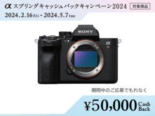 最大5万円キャッシュバック「α7R V」の実売を確認する