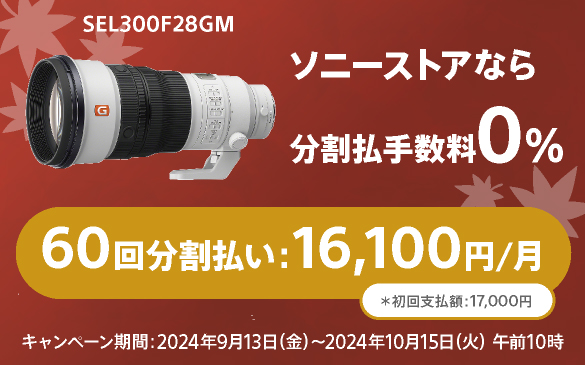 ソニーストア 分割60回手数料0%キャンペーン