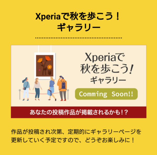 Xperiaで秋を歩こう！写真・動画投稿チャレンジ