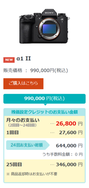 デジタル一眼カメラ「α1 II」