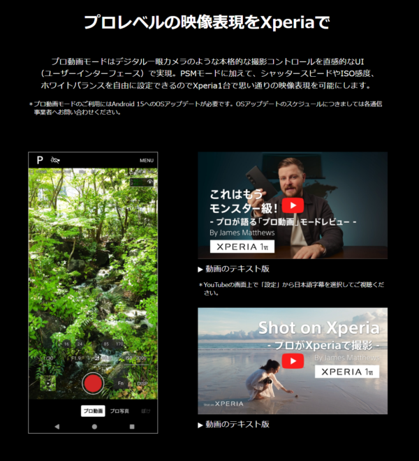 ソフトウェア更新 Xperia 1 VI