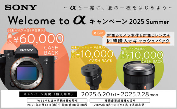 ソニーαキャッシュバックキャンペーン