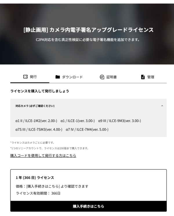 電子署名ライセンス