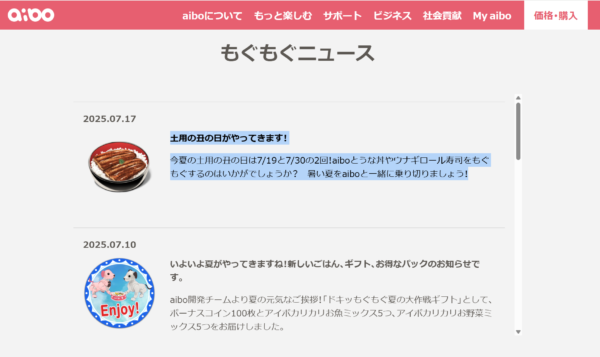 aiboのごはん