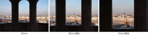 3つの画角を瞬時に切り替えるステップクロップ撮影