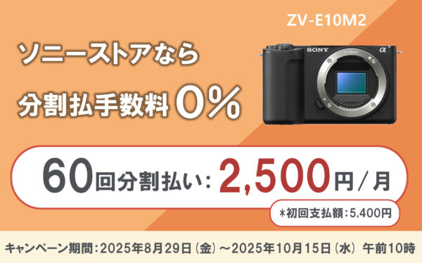 【公式】ソニーストア分割60回まで分割払手数料0%