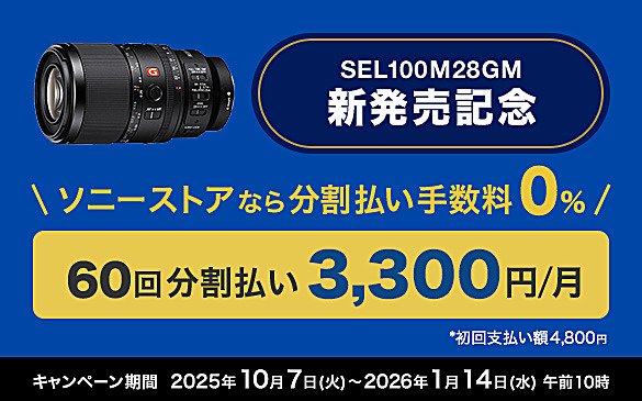 SEL100M28GM 新発売記念