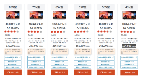 RAVIA X80L 最終価格