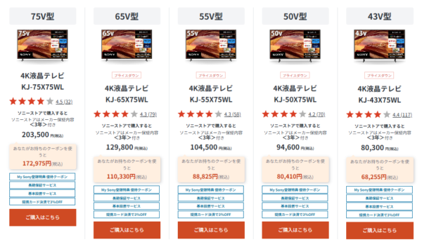 ブラビア X75WL セール