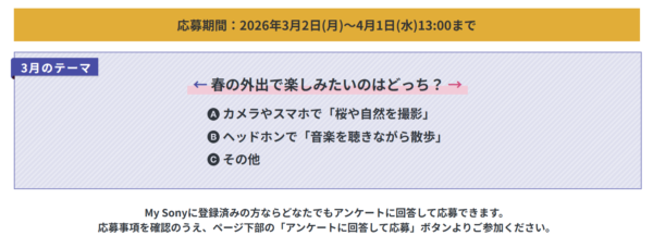 My Sonyキャンペーン ソニーポイント1万円