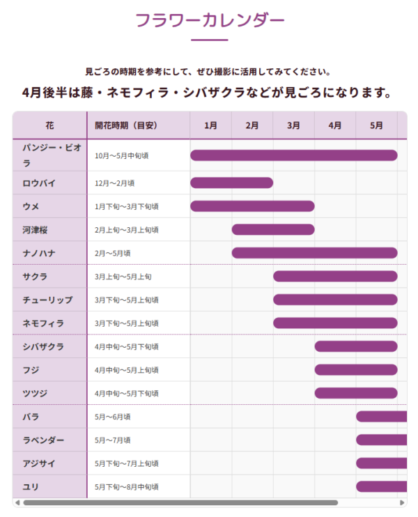 フラワーカレンダー