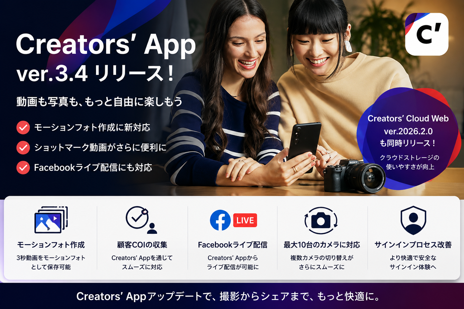 Creators' App アップデート