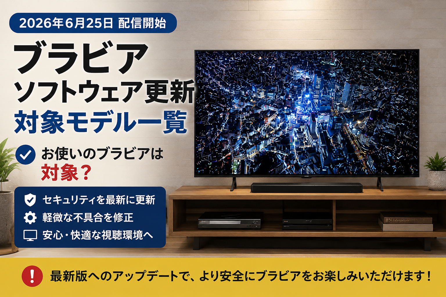 ブラビア ソフトウェア更新