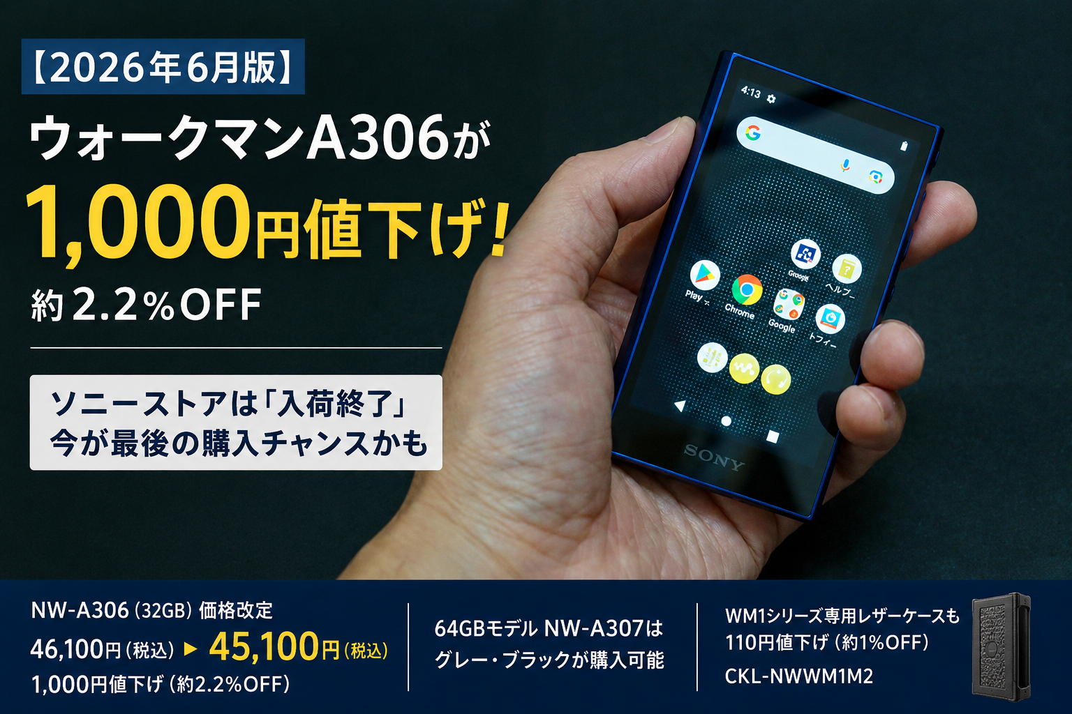 ウォークマンA300 価格改定