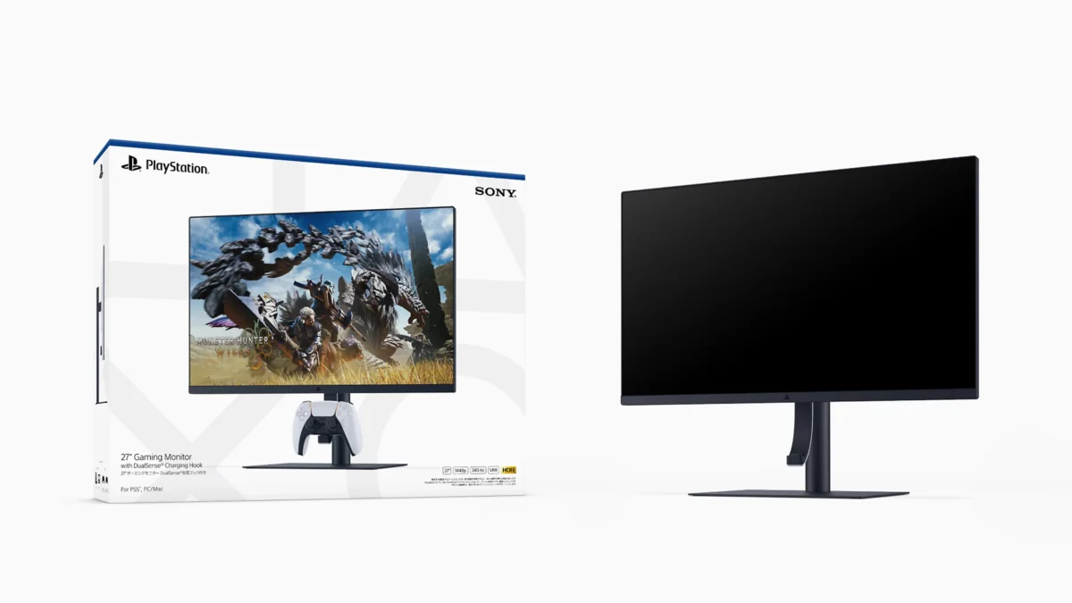 27"ゲーミングモニター DualSense充電フック付き