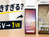 Xperia 5 VとXperia 1 VIIIのサイズ比較画像