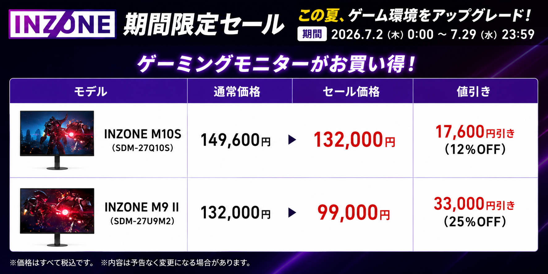 INZONEモニター