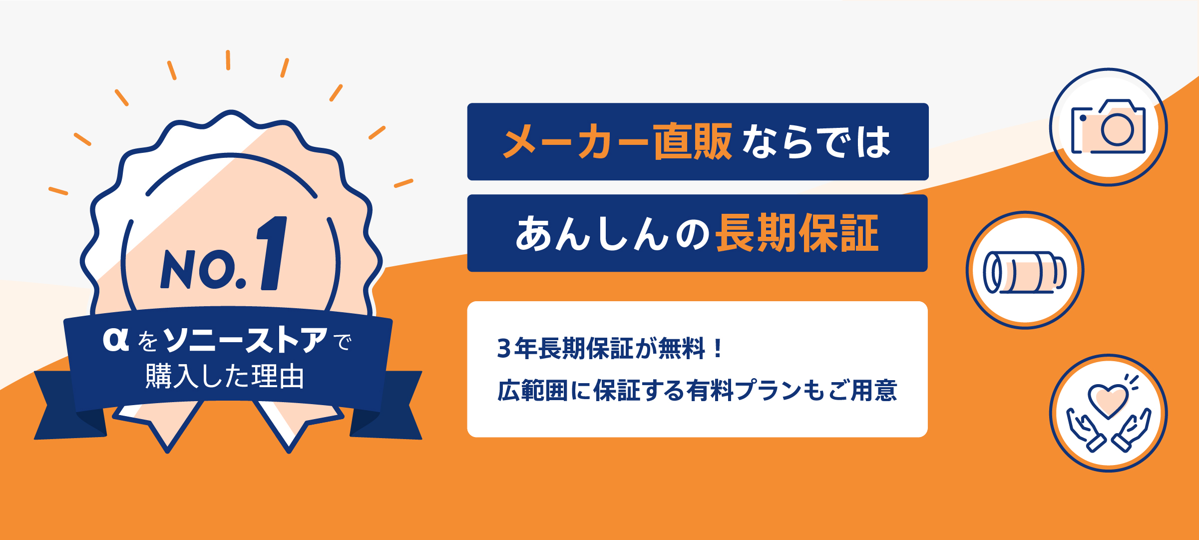あんしんの長期保証。特にワイド保証がおすすめ