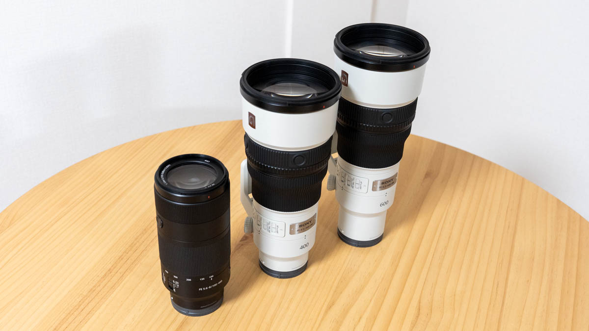 SEL100400と新GMレンズの比較写真